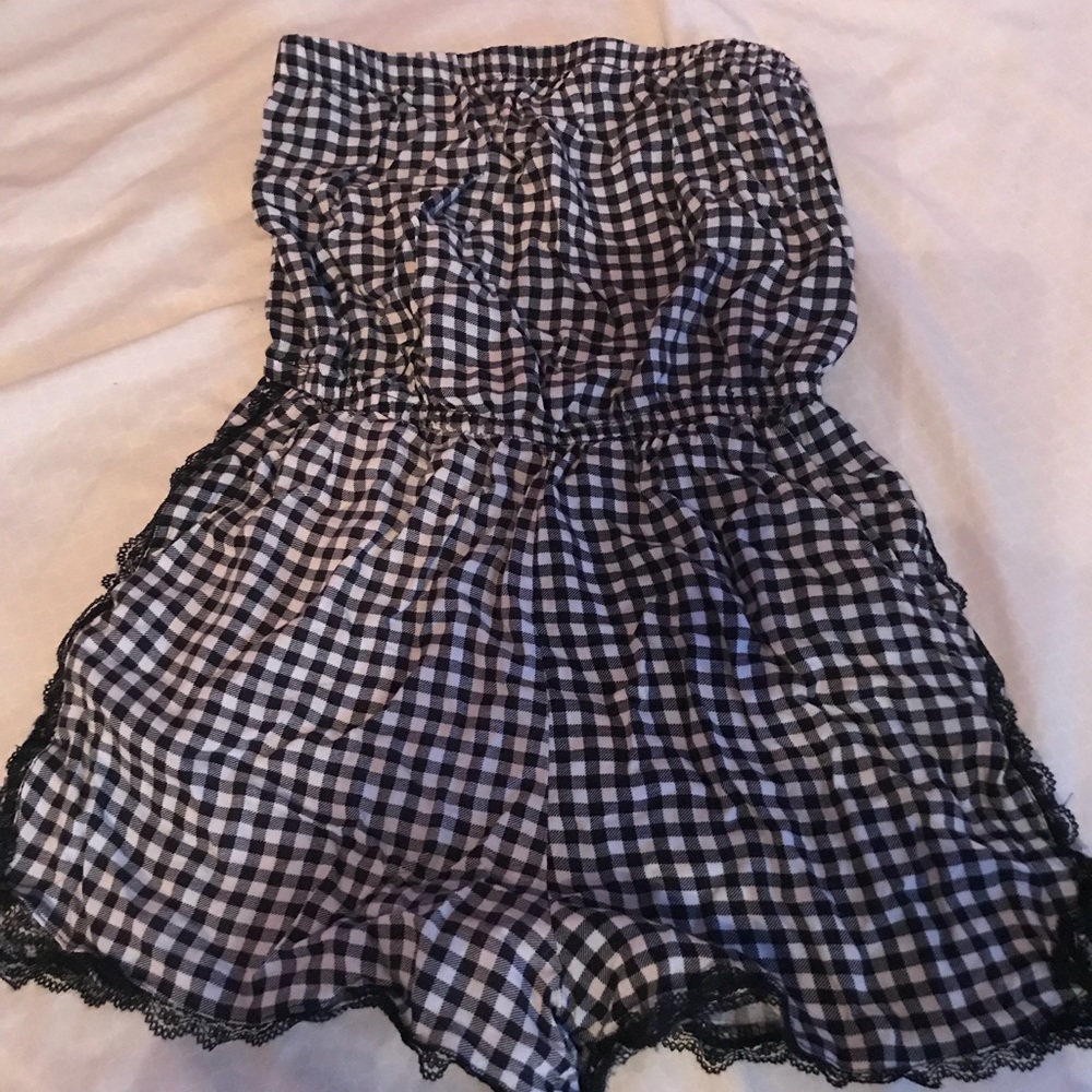 strapless romper